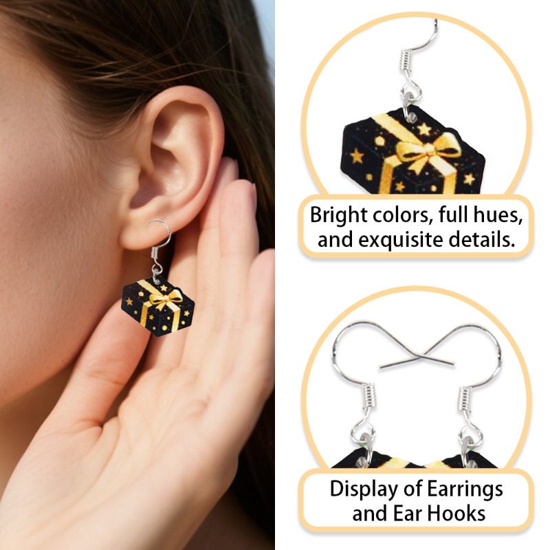 5 Elegant Happy New Year Women's Earrings